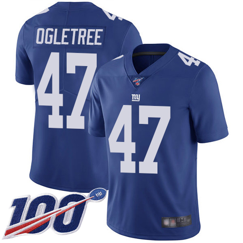 Men New York Giants #47 Alec Ogletree Royal Blue Team Color Vapor Untouchable Limited Player 100th Season Football NFL Jersey->new york giants->NFL Jersey